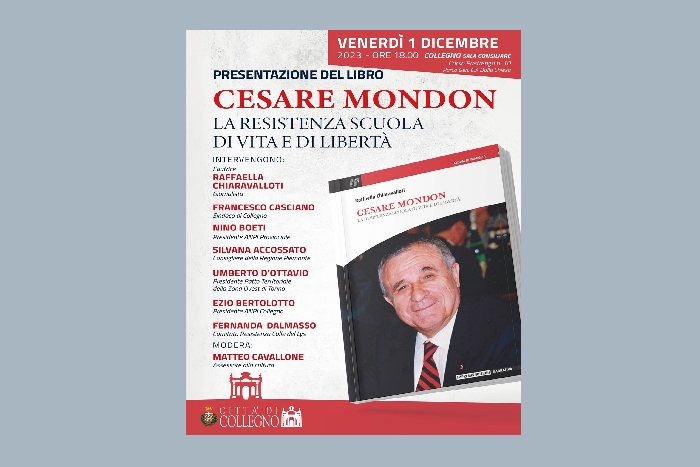 La presentazione del libro di Raffaella Chiaravalloti a Collegno: Cesare Mondon - La Resistenza come Scuola di Vita e di Libertà.